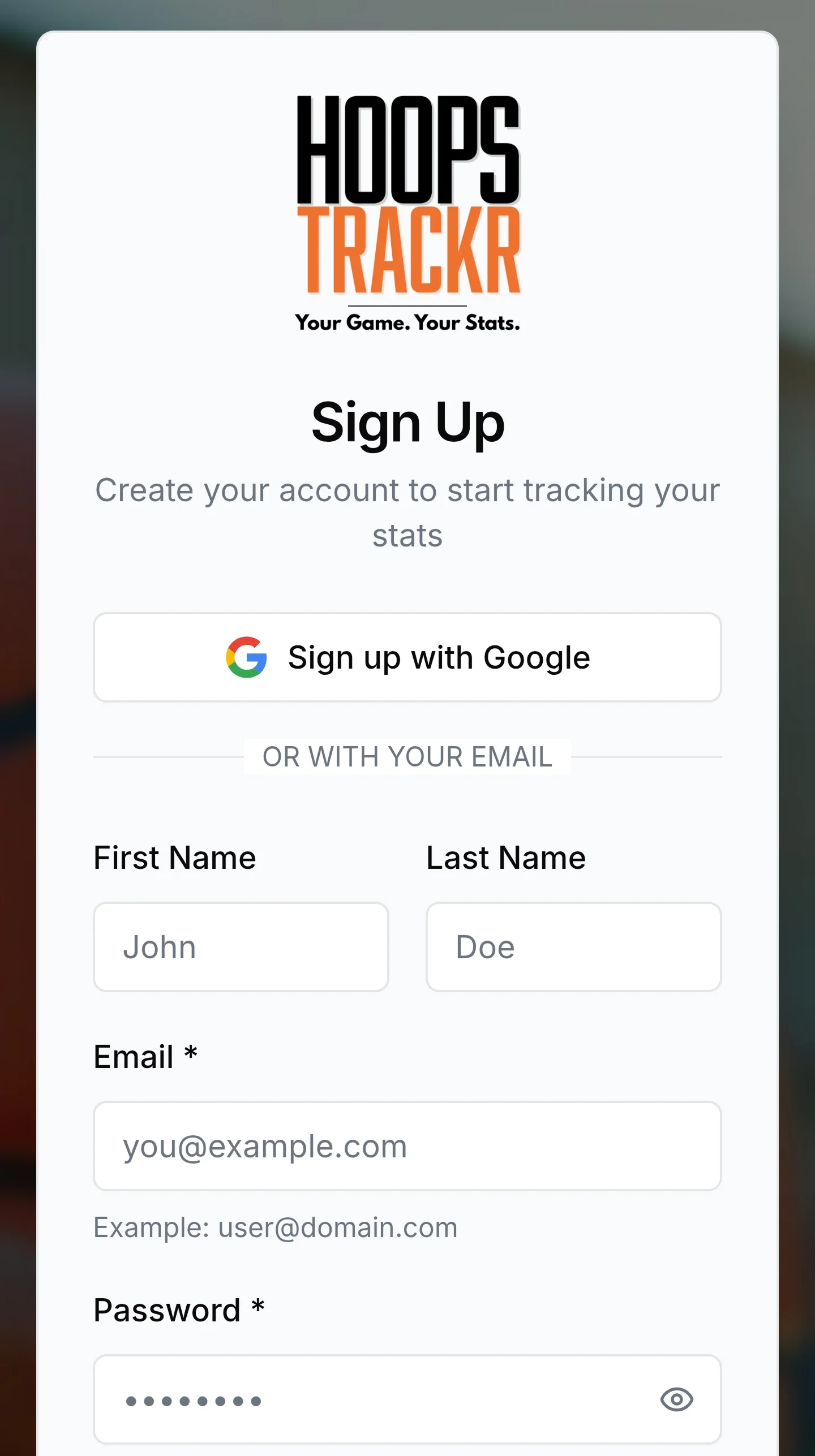 Create Your Account